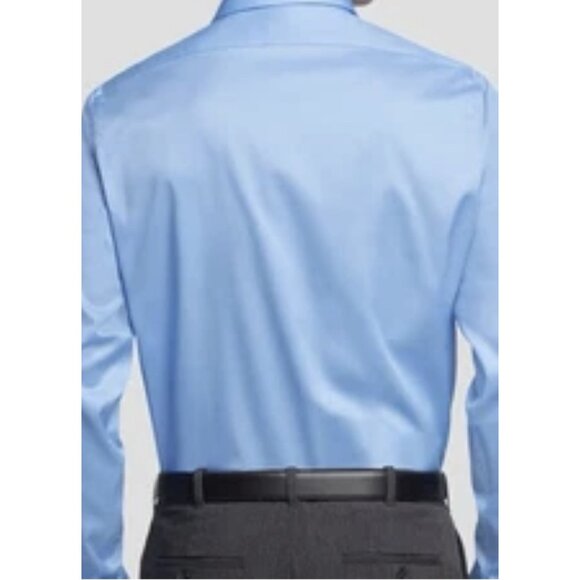 Calvin Klein Men’s Button Up Dress Shirt Size XL Blue Office Business Formal - Picture 2 of 7
